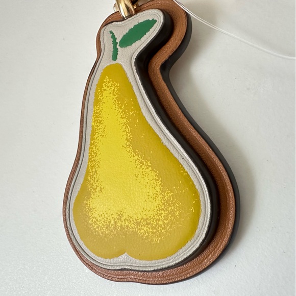 Coach Pear Bag Charm In Signature Canvas Style C8249 - Picture 5 of 10
